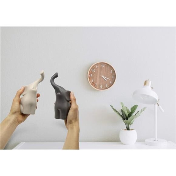 Ceramic Elephant Figurine Set Beige Grey Love Decor Gift for Her Home Table - Picture 5 of 7